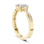 Gold Ring HLR-256, Yellow Gold, view 1