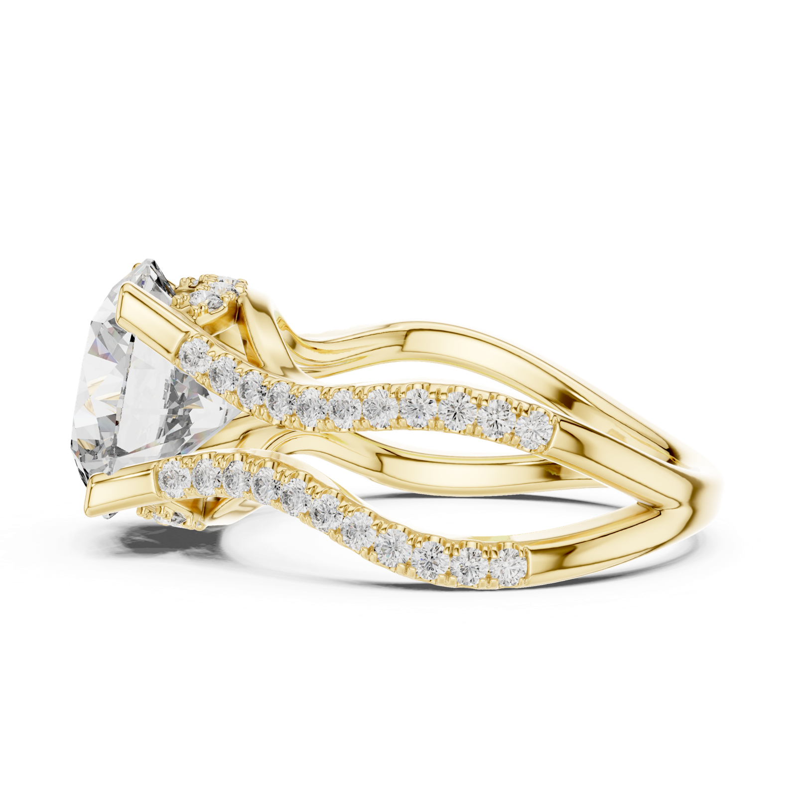 Gold Ring DDLR-155, Yellow Gold, view 3
