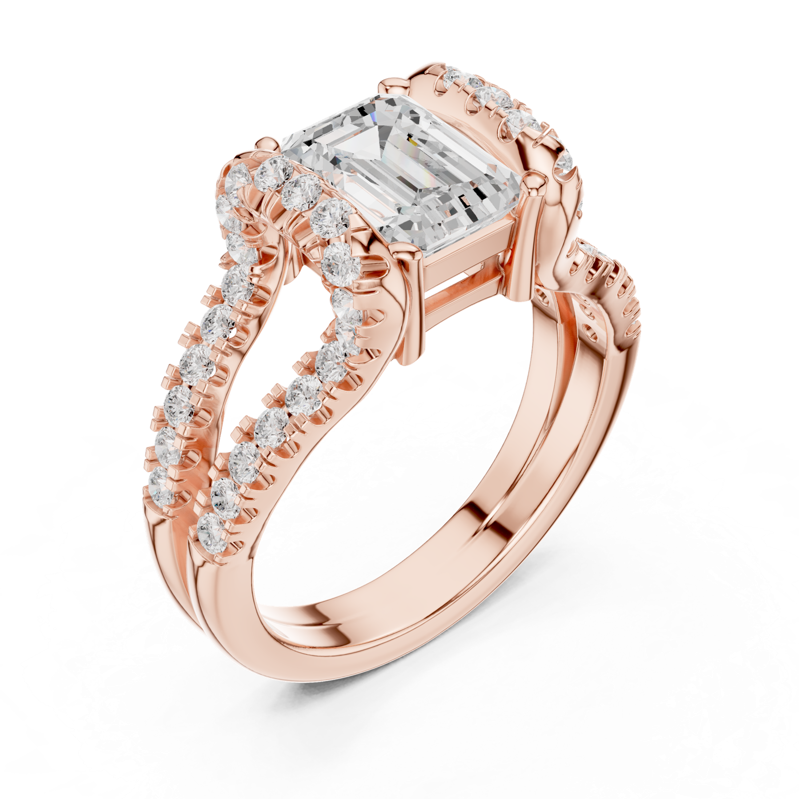 Gold Ring DDLR-409, Rose Gold, view 2