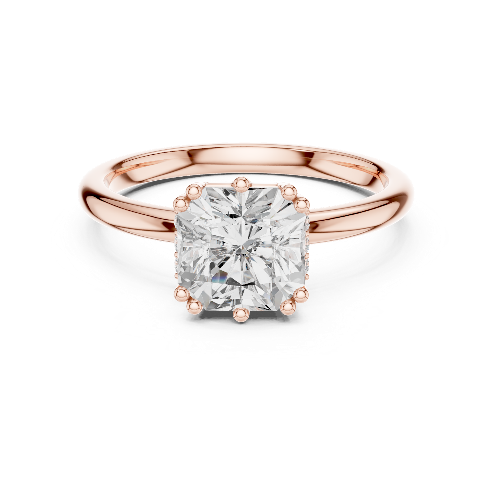 Gold Ring DDLR-924, Rose Gold, view 4