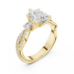 Gold Ring DDLR-1037, Yellow Gold, view 2