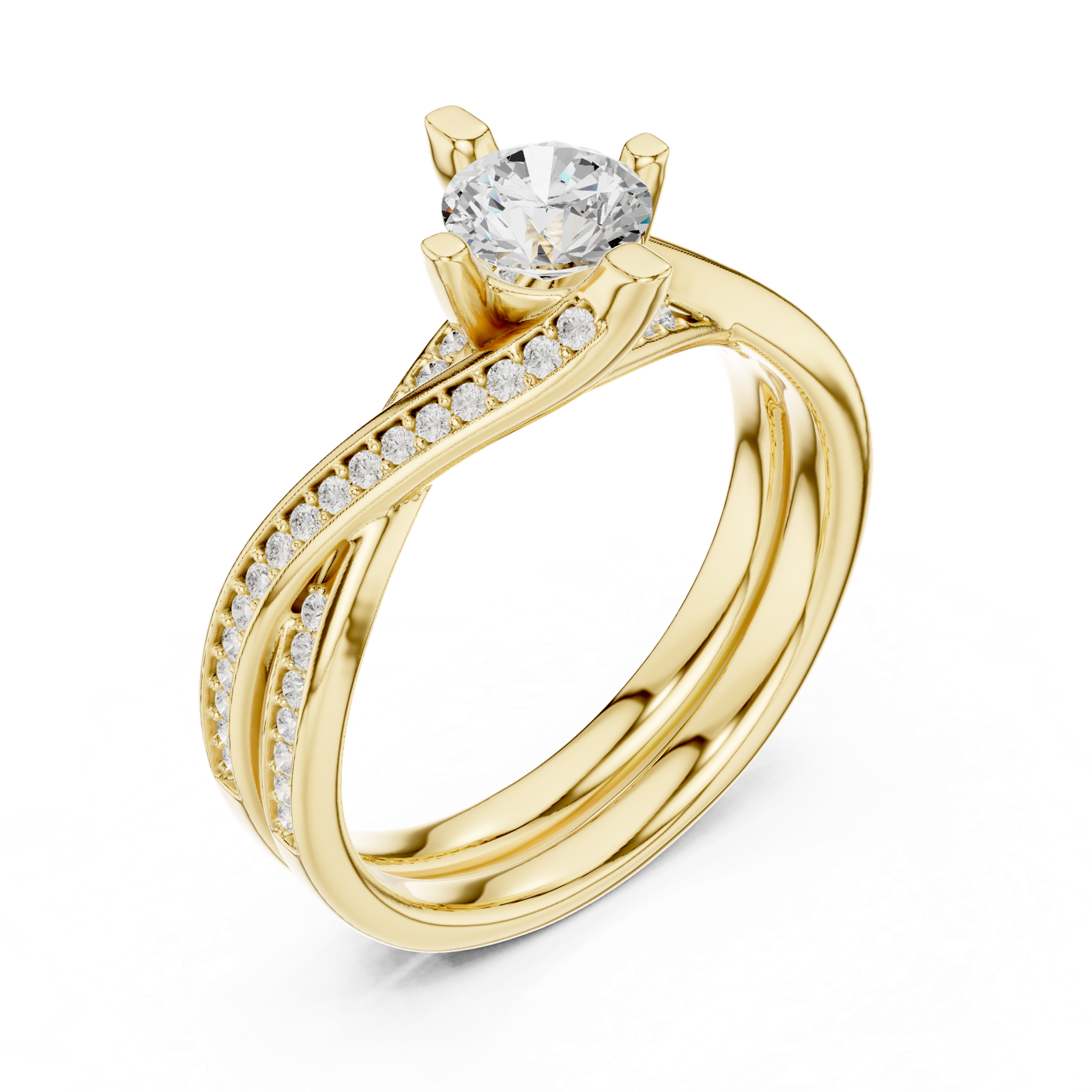 Gold Ring LR-0299, Yellow Gold, view 2