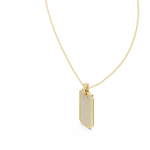 14K Solid Gold Lab Diamond Pendant Necklace, Yellow Gold, view 2