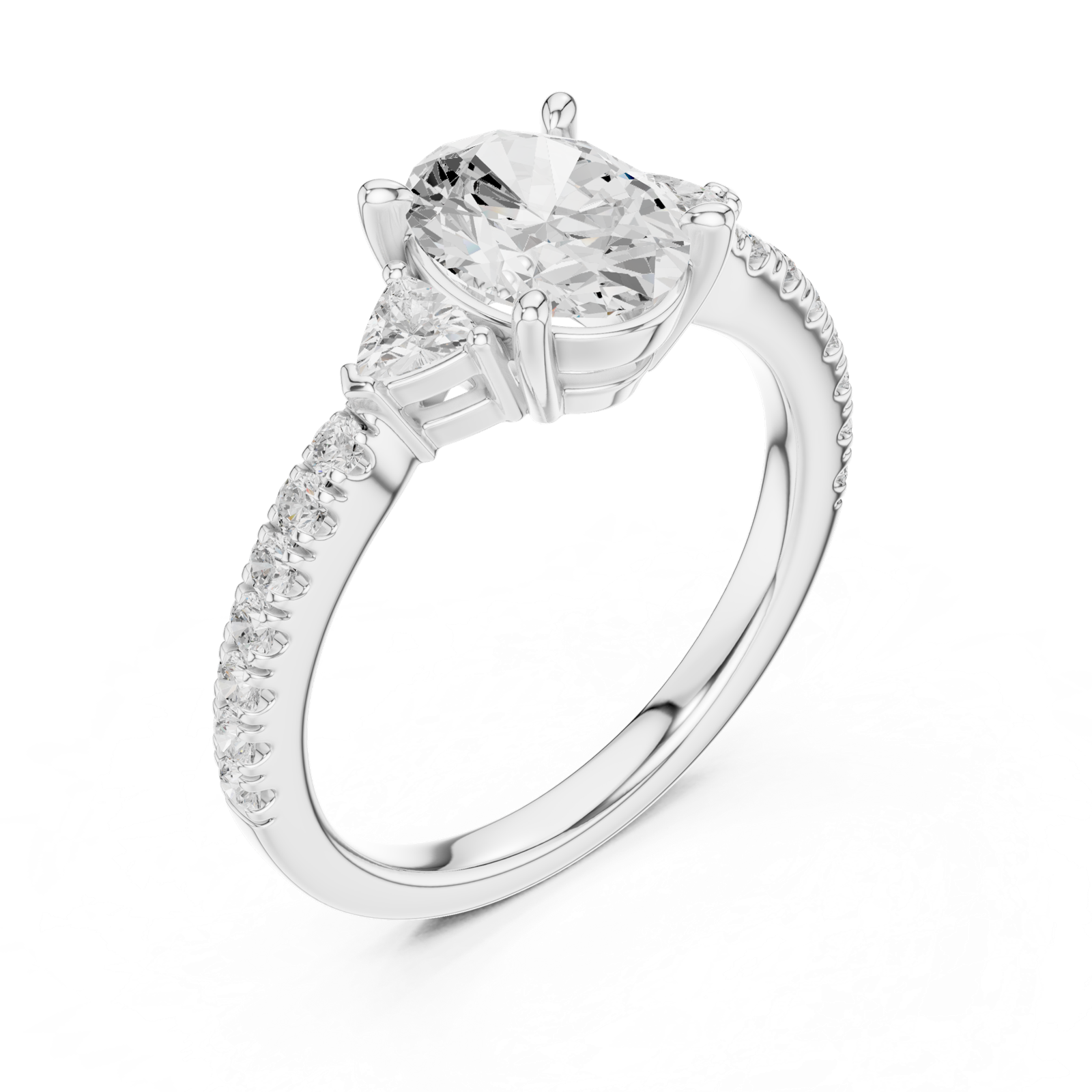Gold Ring DDLR-859, White Gold, view 2