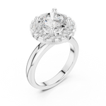 Gold Ring DDLR-333, White Gold, view 2