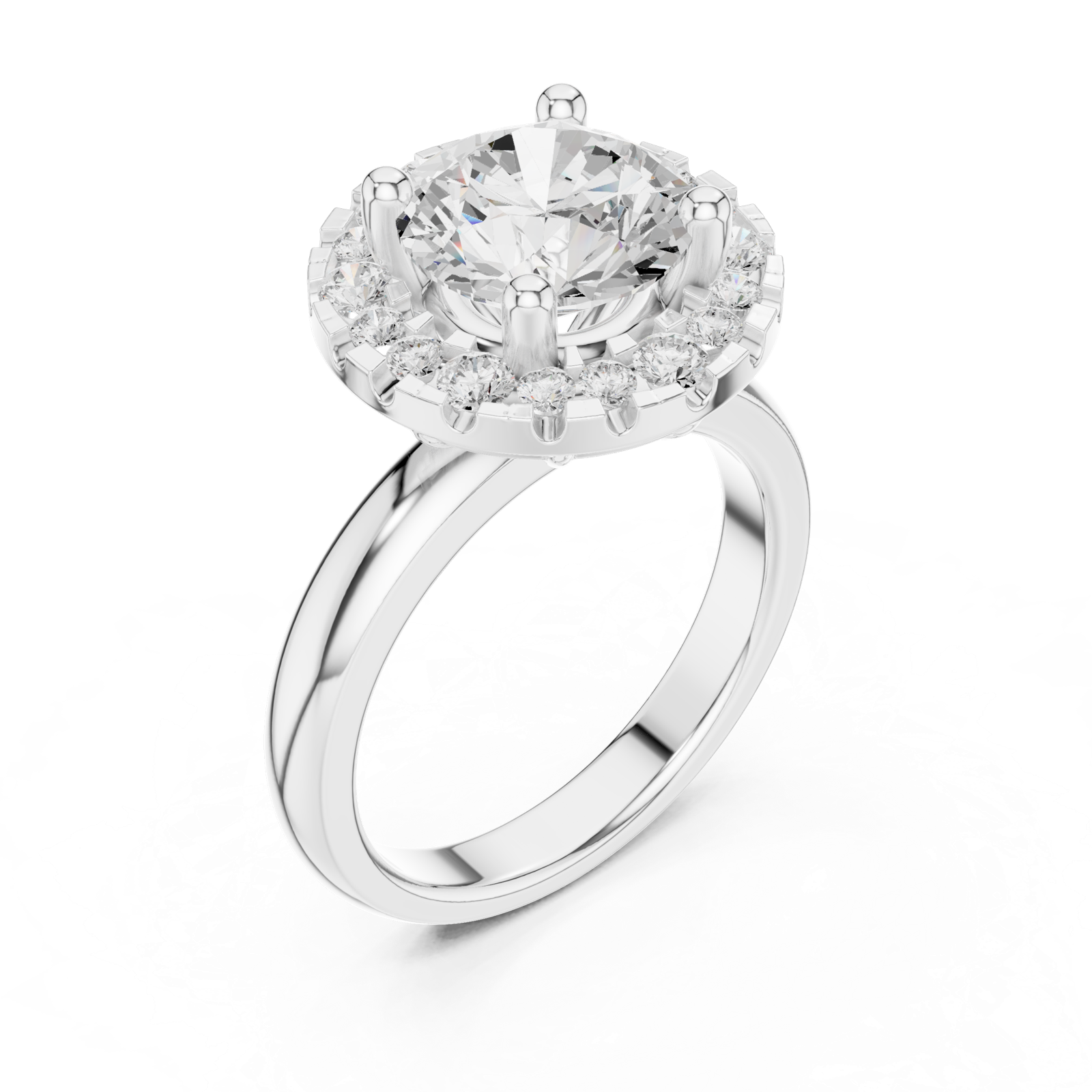 Gold Ring DDLR-333, White Gold, view 2
