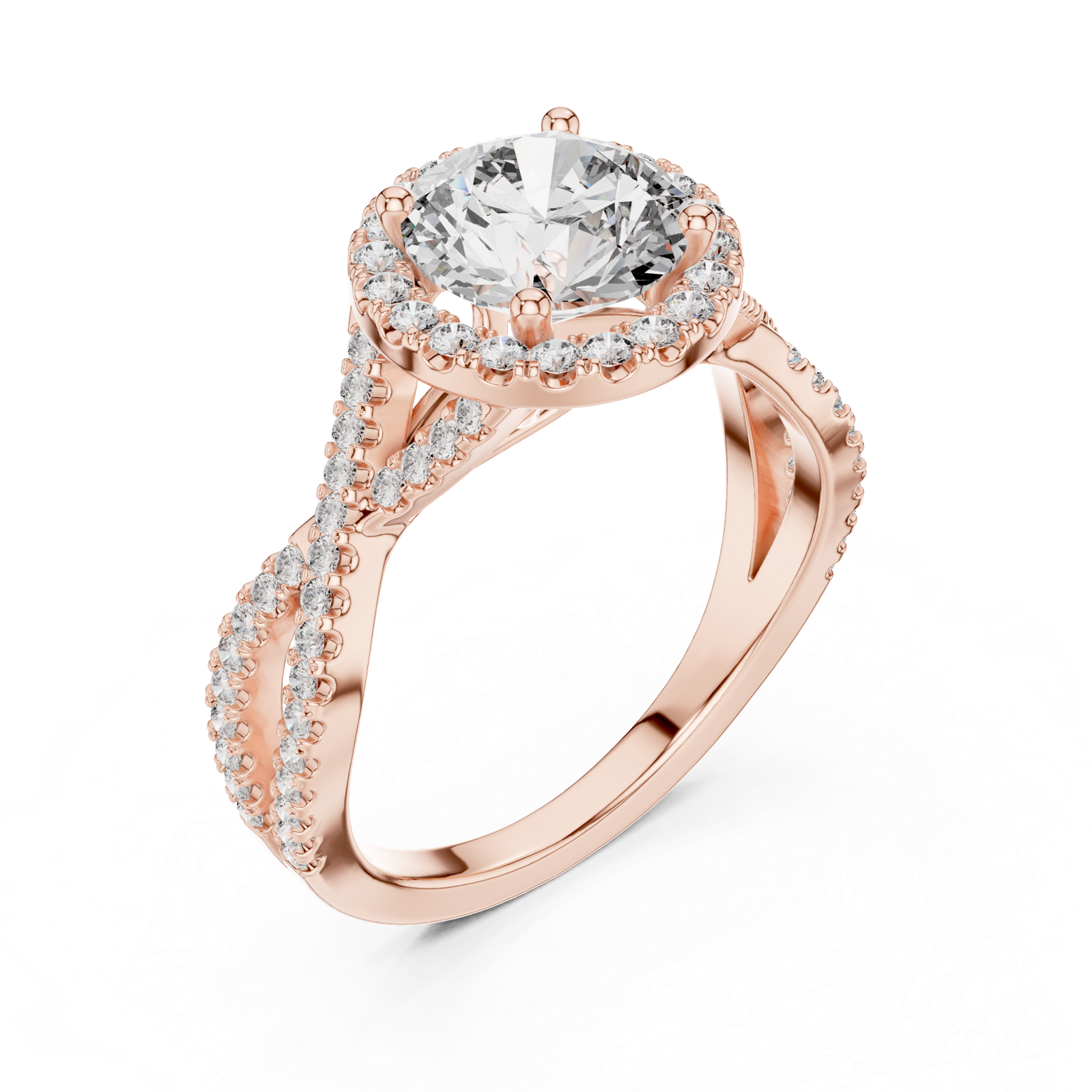 Gold Ring DDLR-152, Rose Gold, view 2