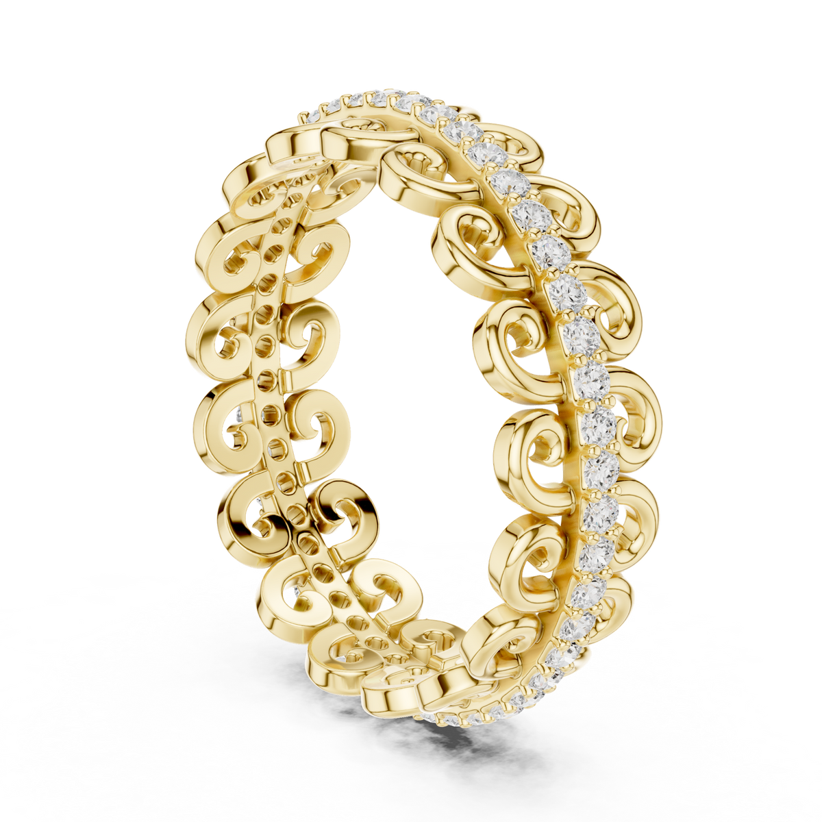 Gold Ring R34, Yellow Gold, view 1