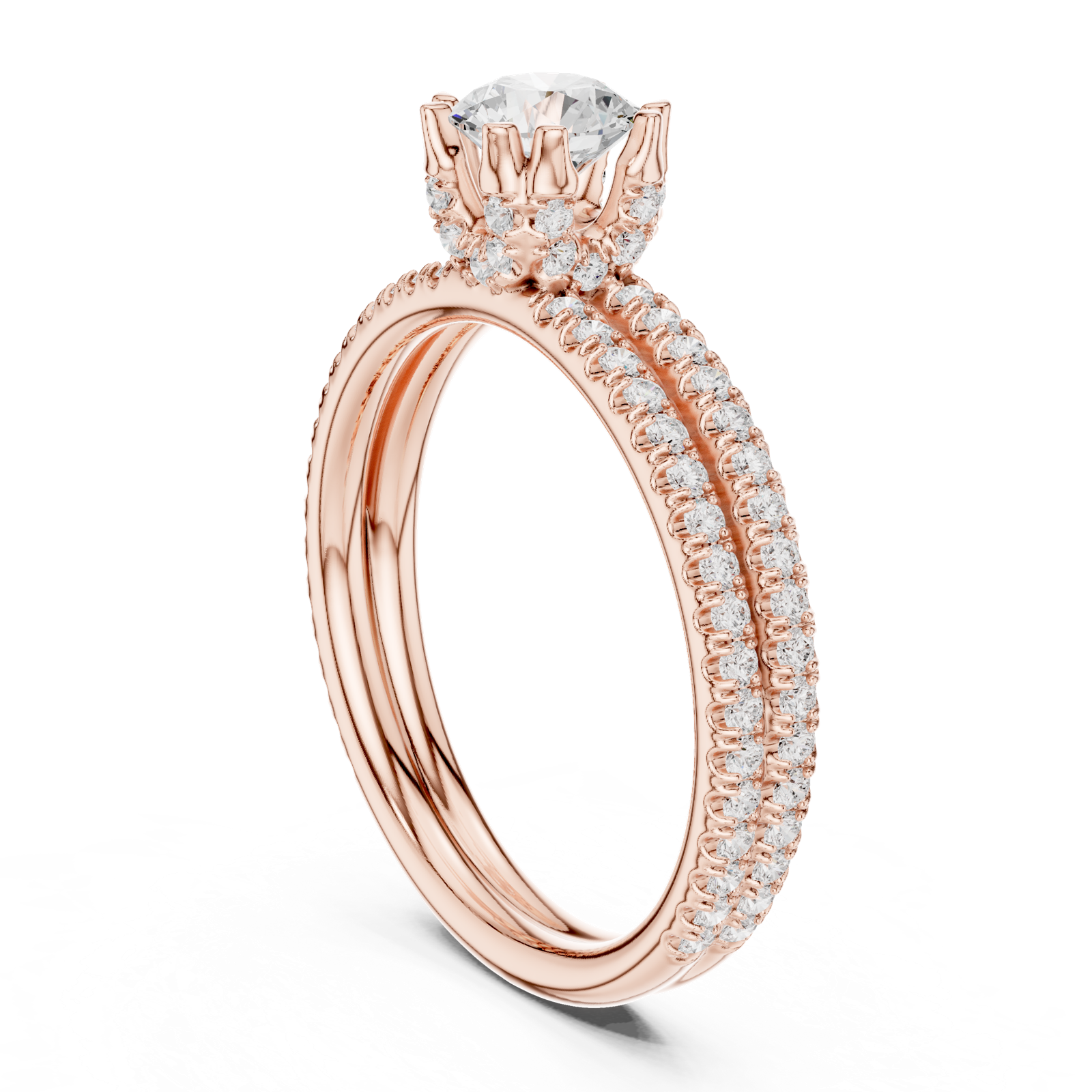Gold Ring LR-0342, Rose Gold