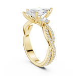 Gold Ring DDLR-281, Marquise center stone, Yellow Gold, view 1