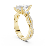 Gold Ring DDLR-281, Marquise center stone, Yellow Gold, view 1