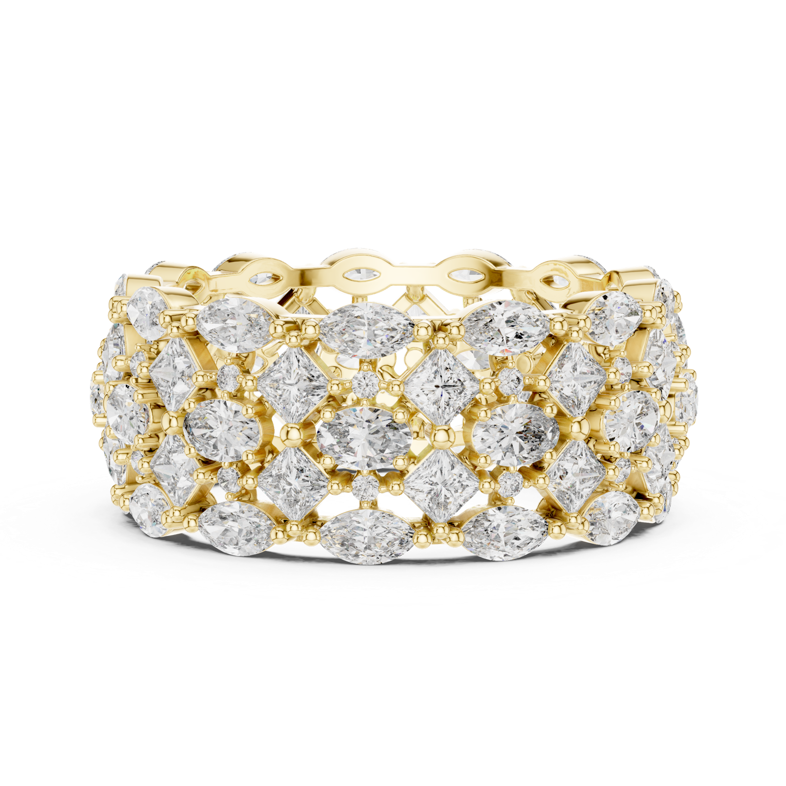 Gold Ring DDLR-240, Yellow Gold, view 3