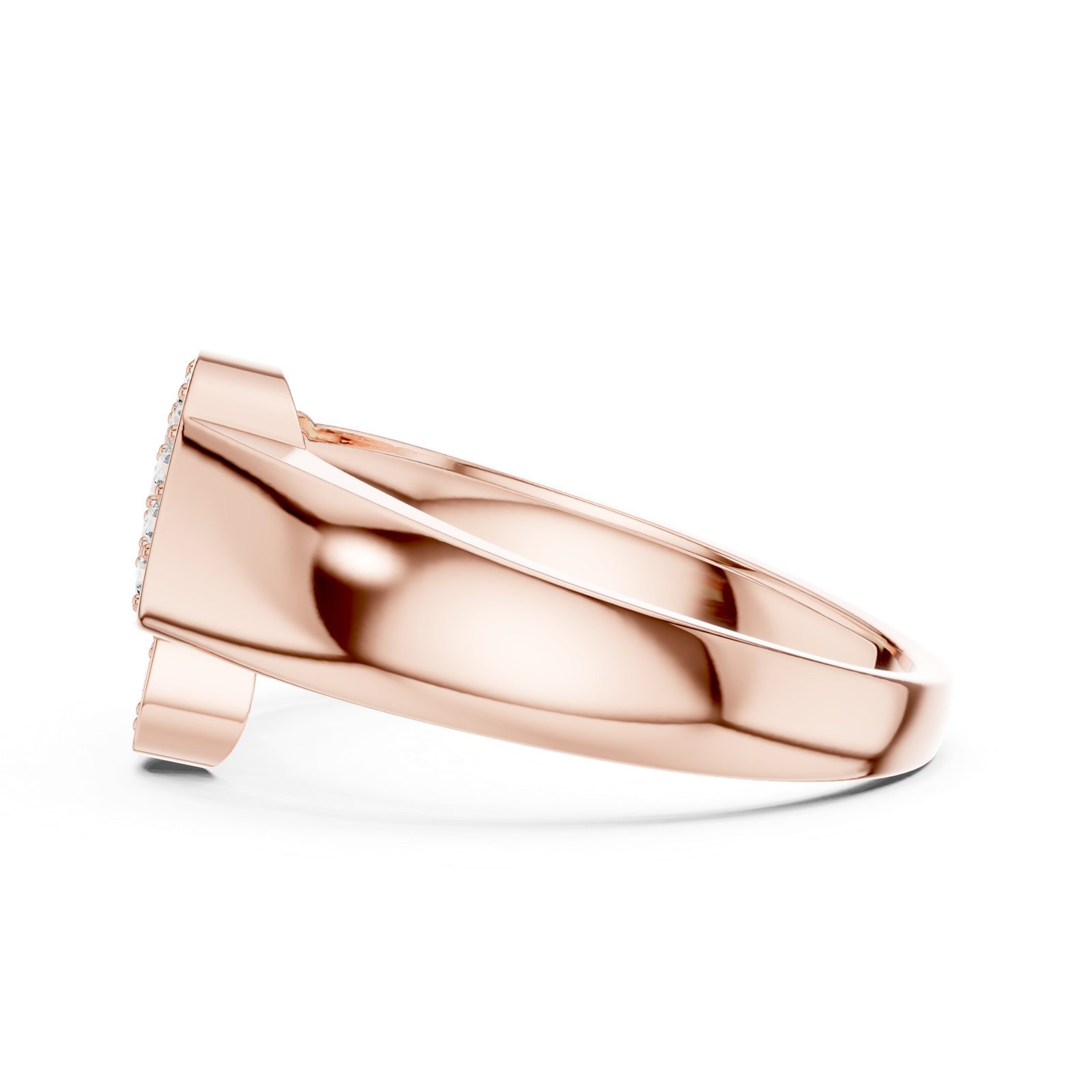 Gold Ring LR-01 (47), Rose Gold, view 3