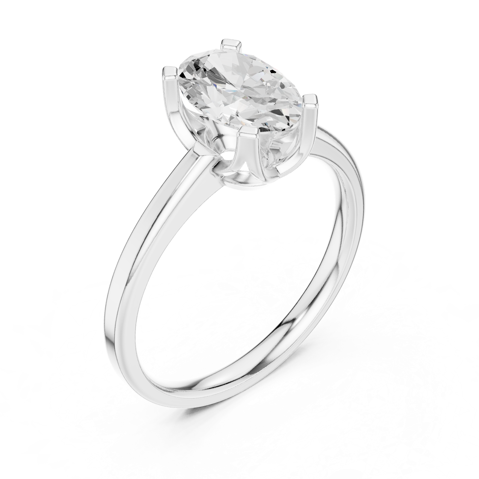 Gold Ring DDLR-446, White Gold, view 2
