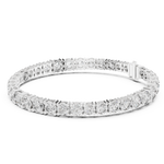 14K Solid Gold Lab Diamond Bracelet, White Gold, view 1