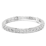 14K Solid Gold Lab Diamond Bracelet, White Gold, view 1