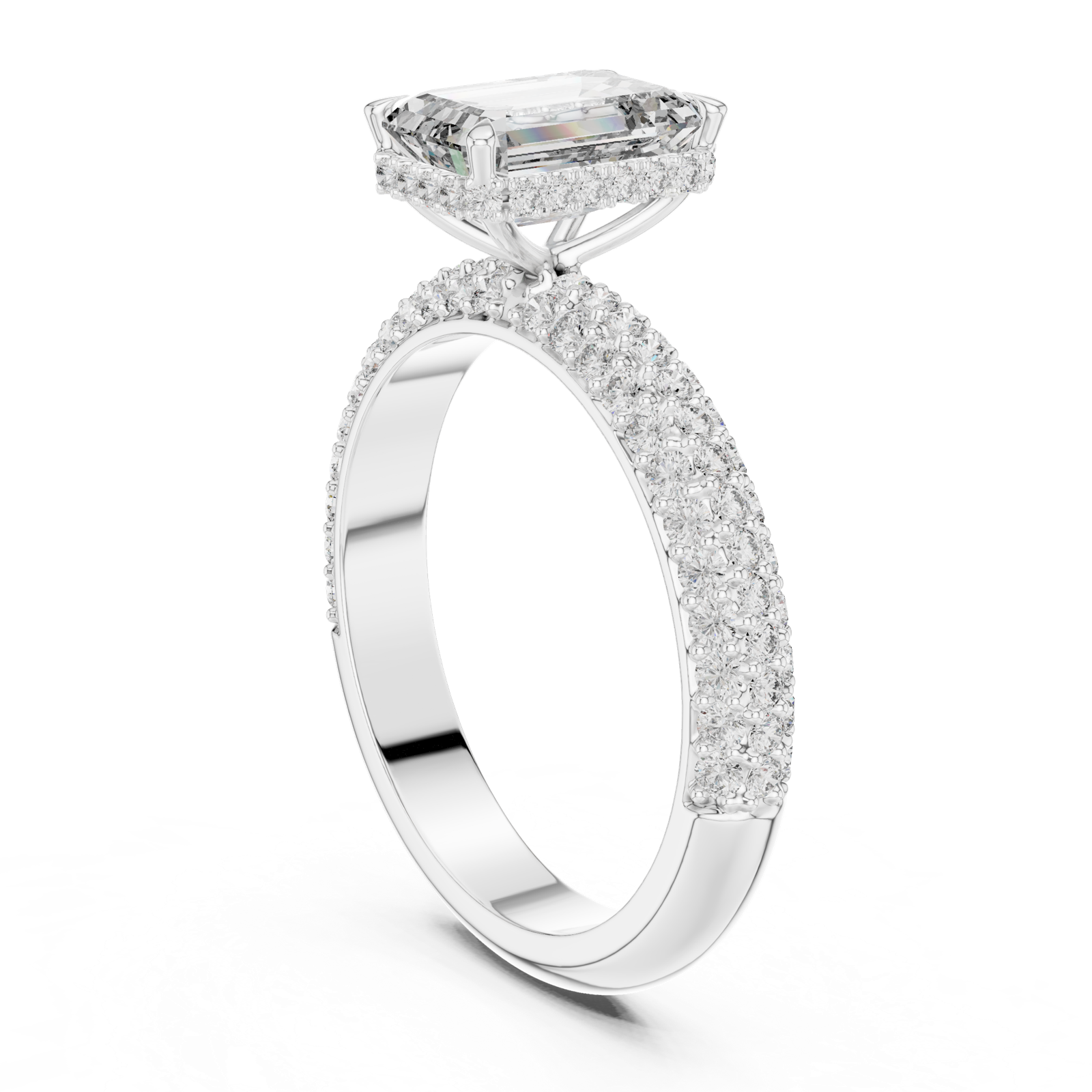 Gold Pendant 9-10035L_SS8, White Gold, view 1