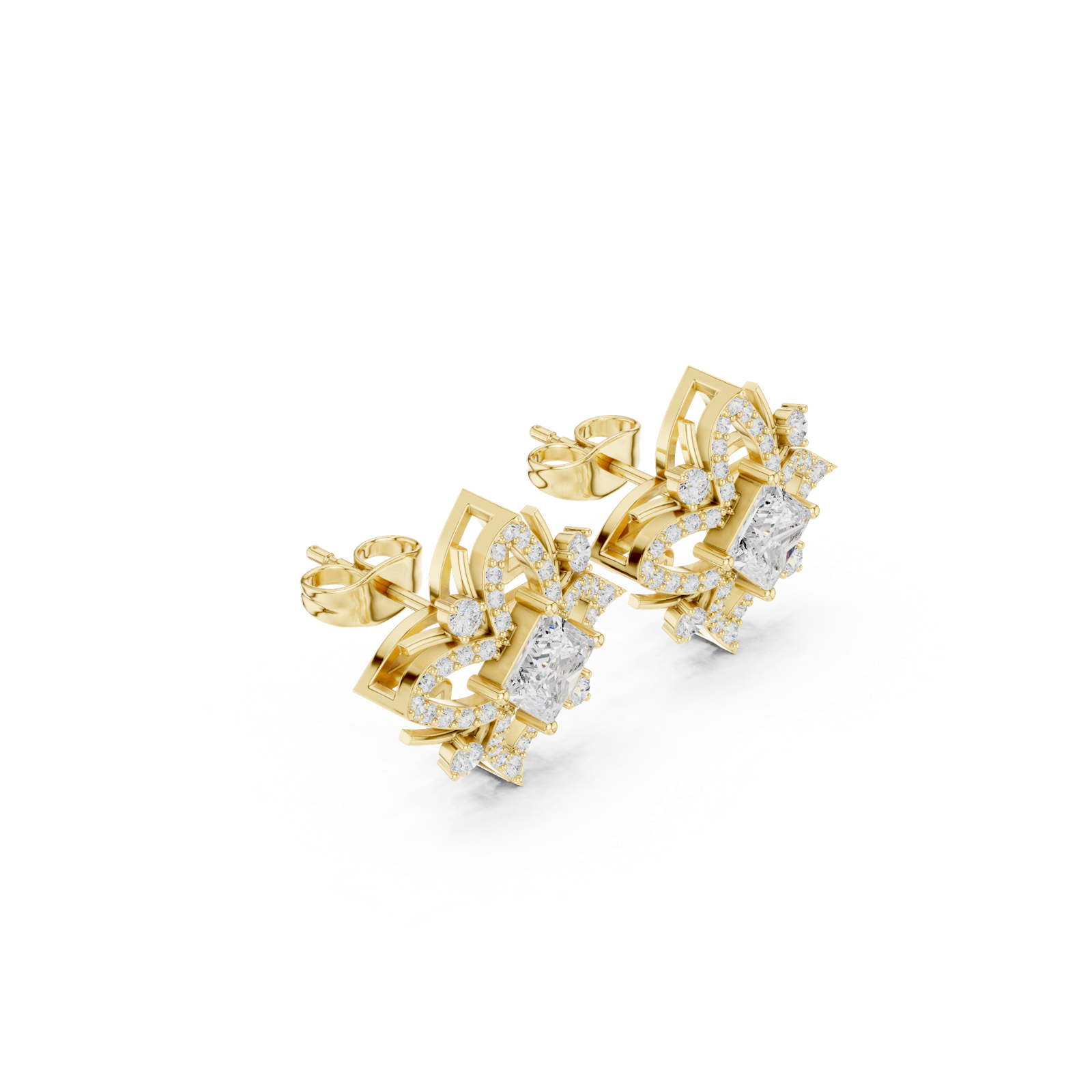 Gold Earrings ALJER-492, Yellow Gold