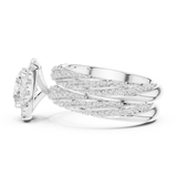 Gold Ring DDLR-293, White Gold, view 3