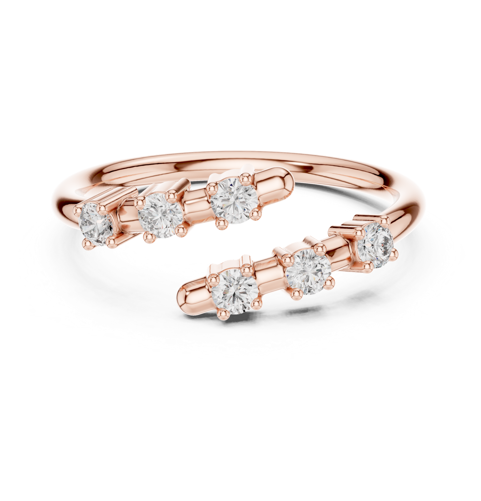 Gold Ring L28-15, Rose Gold, view 4