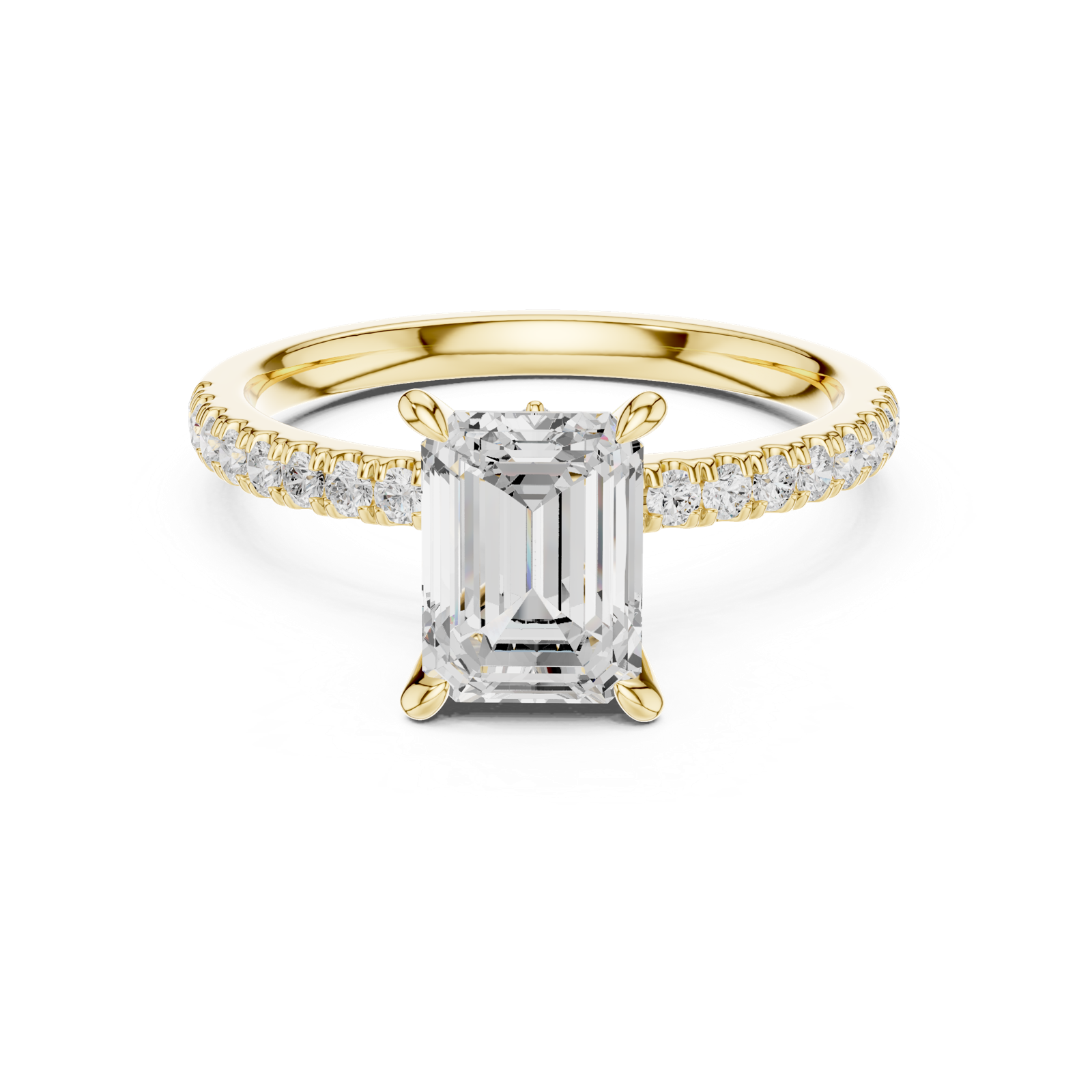 Gold Ring DDLR-1011, Yellow Gold, view 4