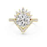 Gold Ring DDLR-406, Yellow Gold, view 4