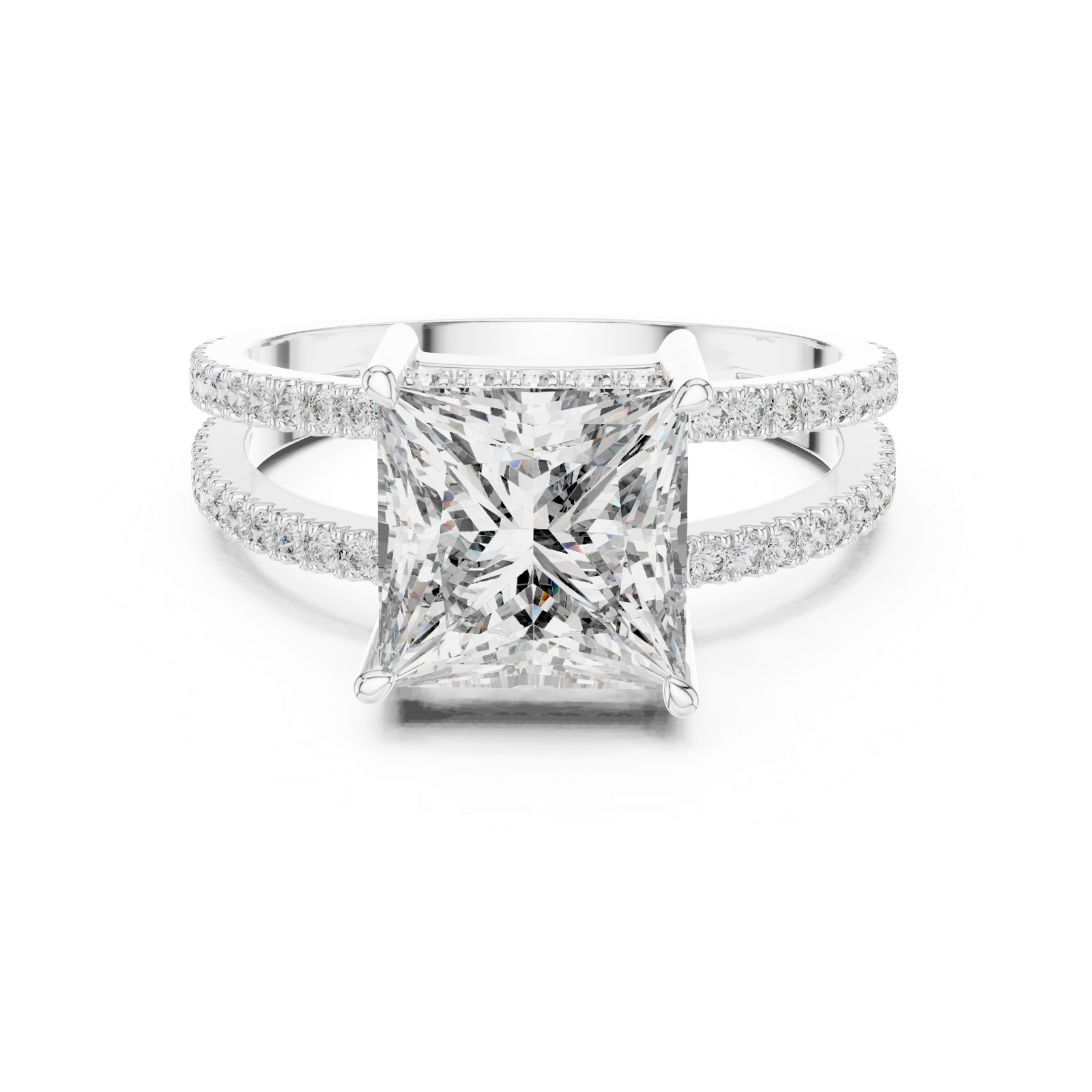 Gold Ring L03-1384, White Gold, view 4
