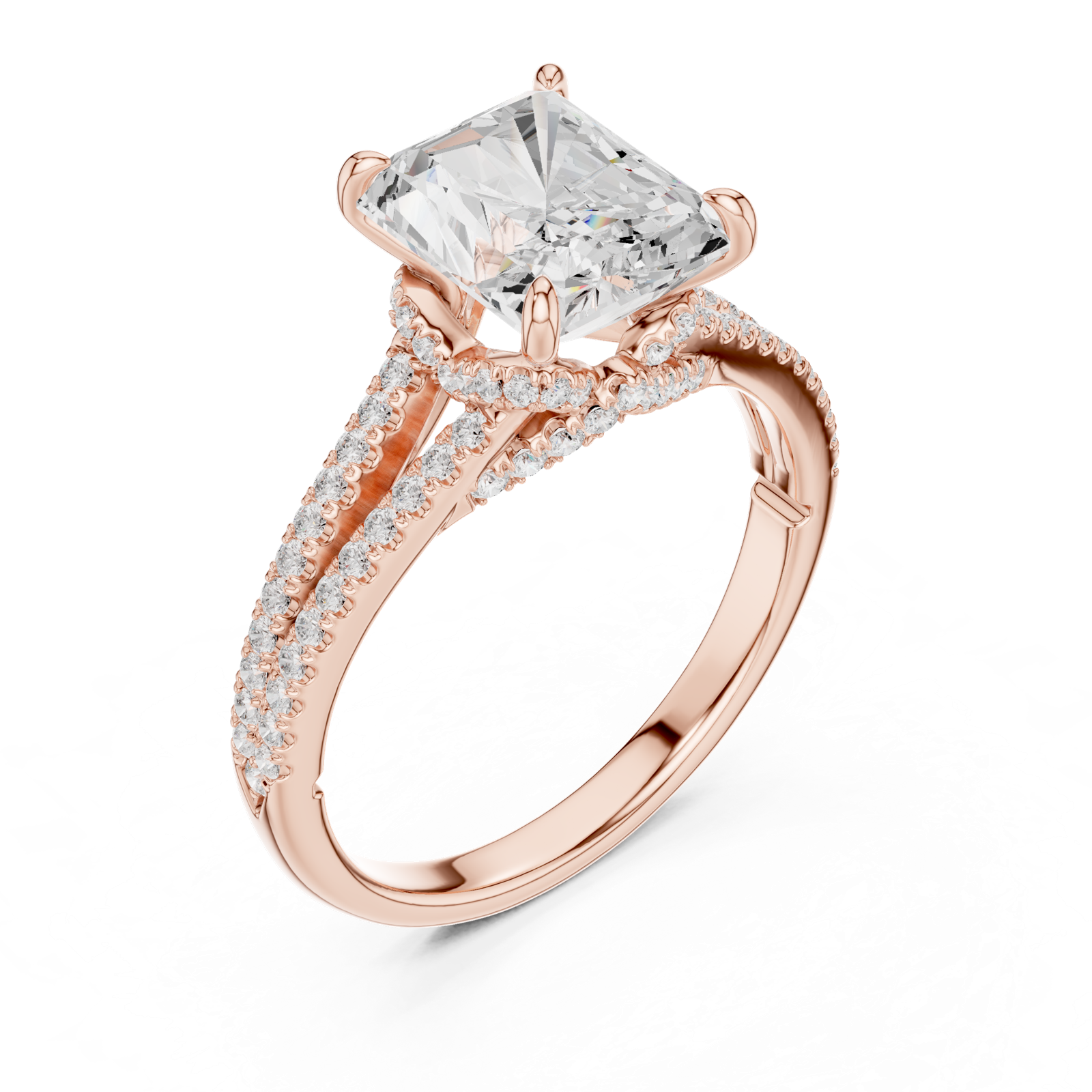 Gold Ring DDLR-252, Rose Gold, view 2
