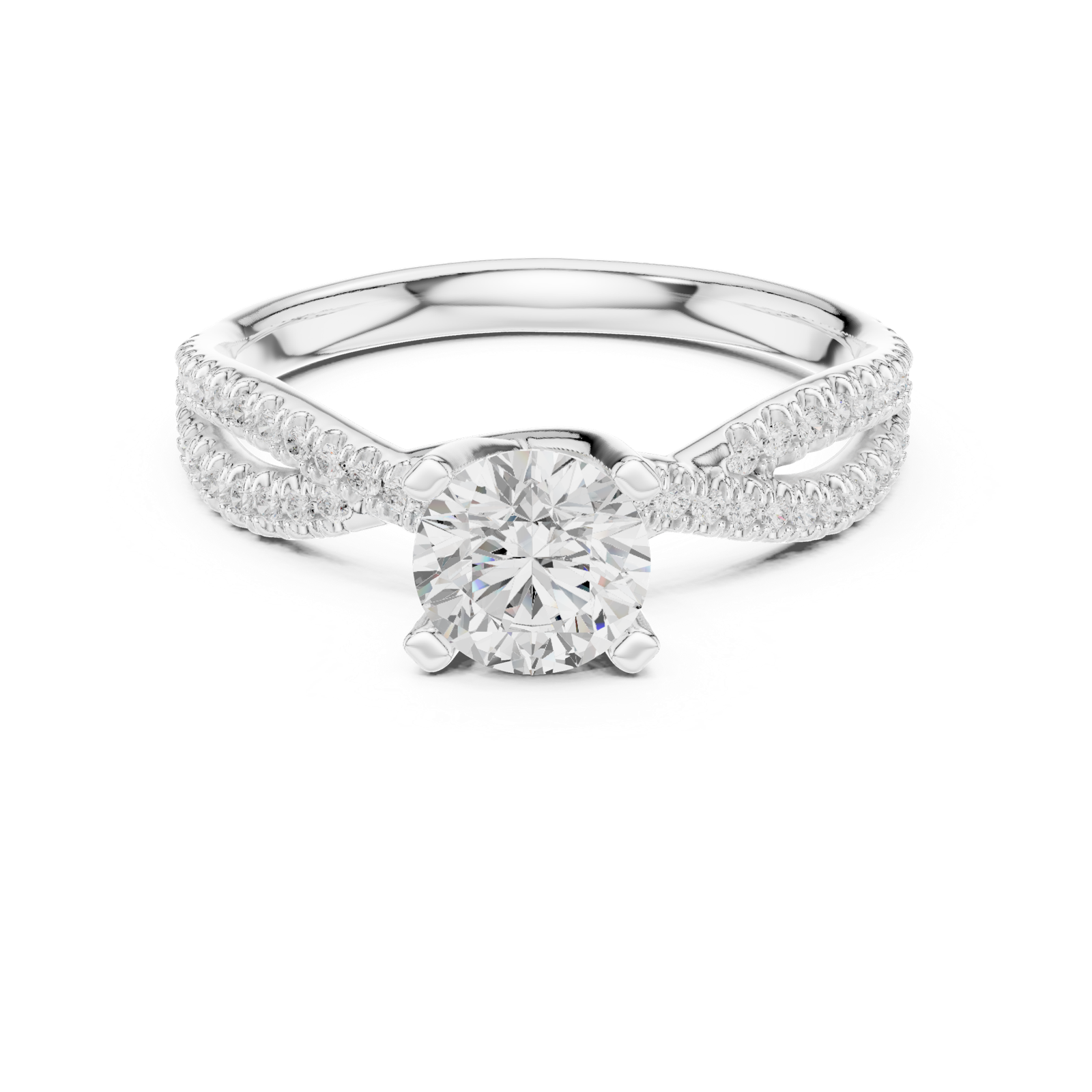 Gold Ring LR-0333, White Gold, view 4