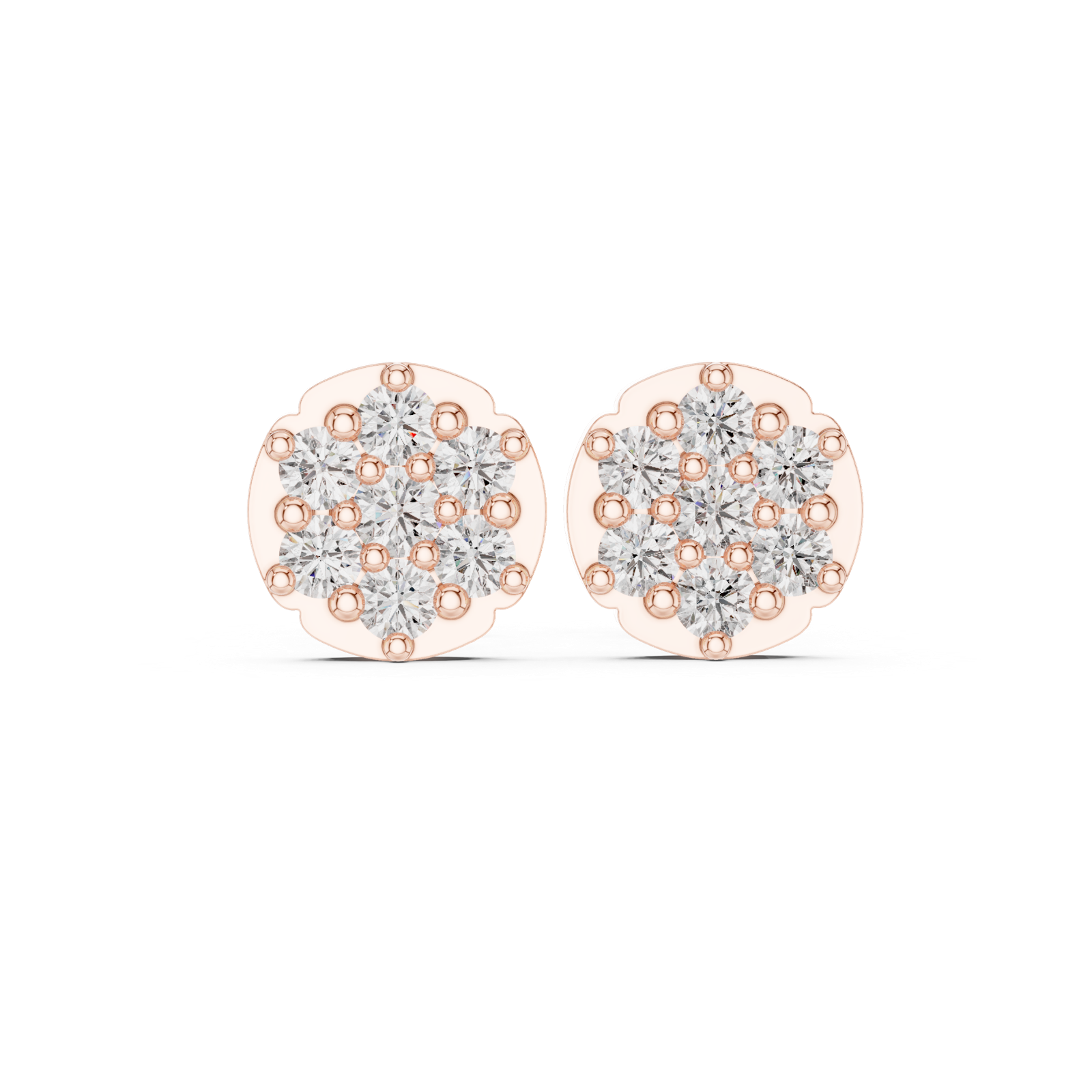 Gold Earrings 9-10032E, Rose Gold