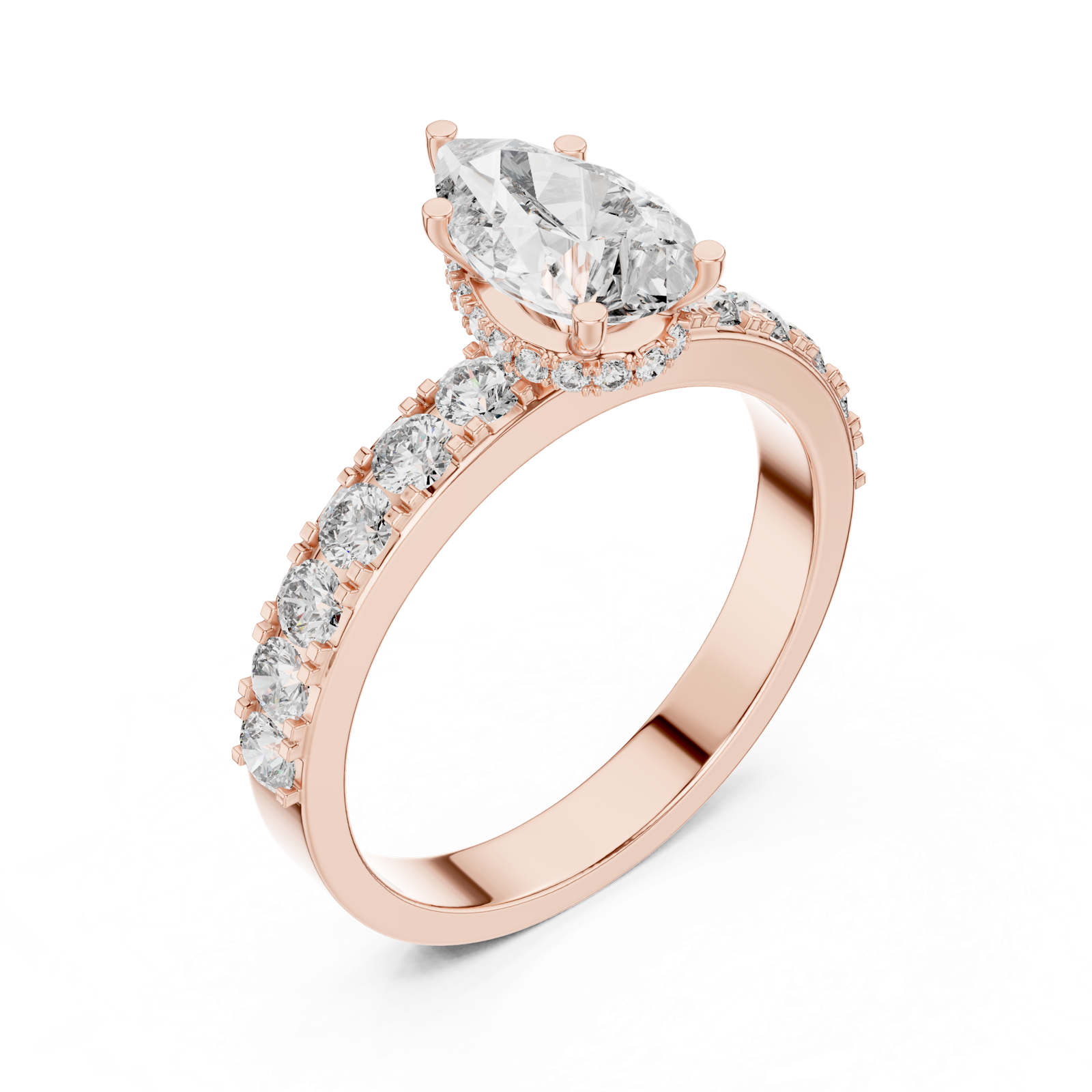 Gold Ring LR-0173, Rose Gold, view 2