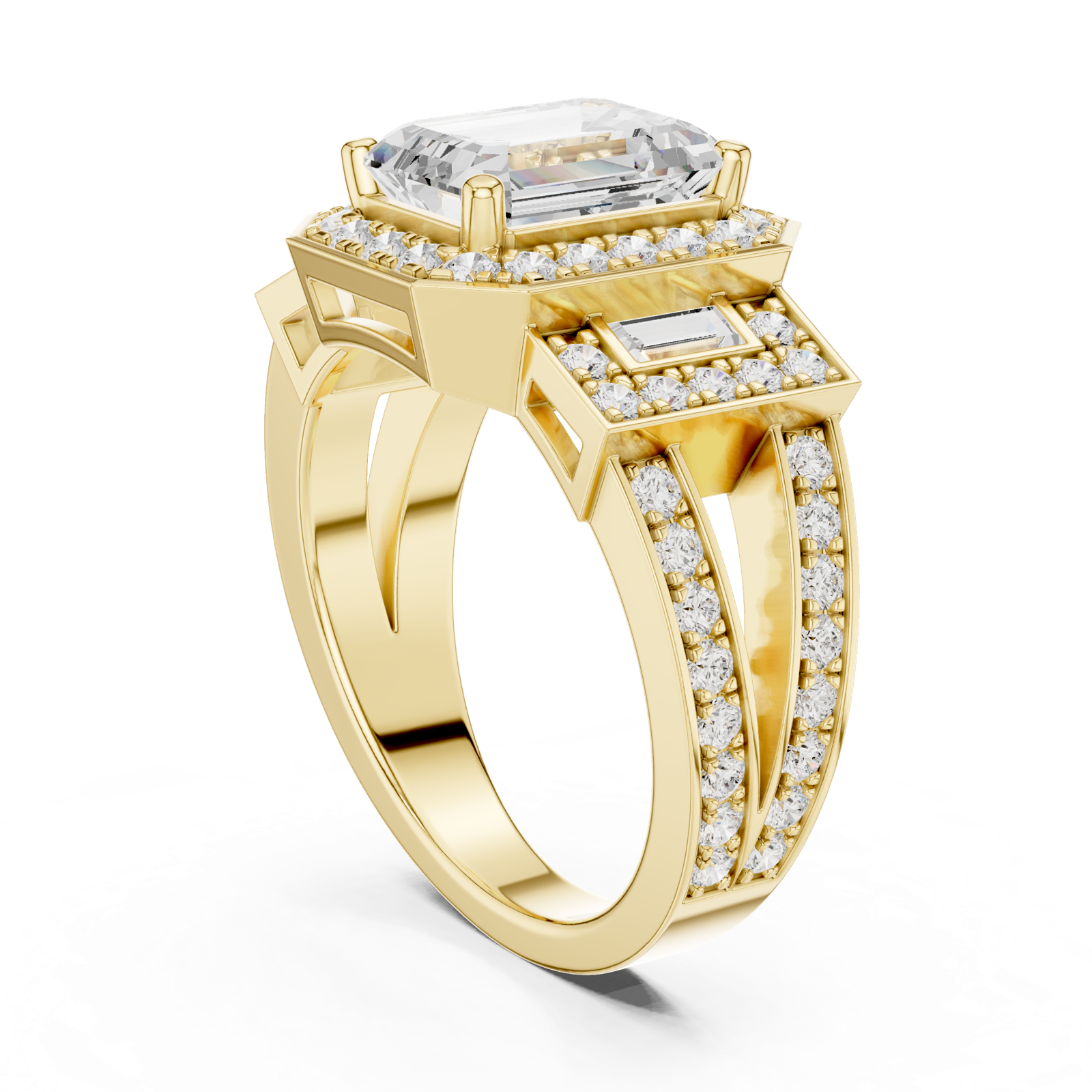 Gold Ring DDLR-1050, Yellow Gold, view 1