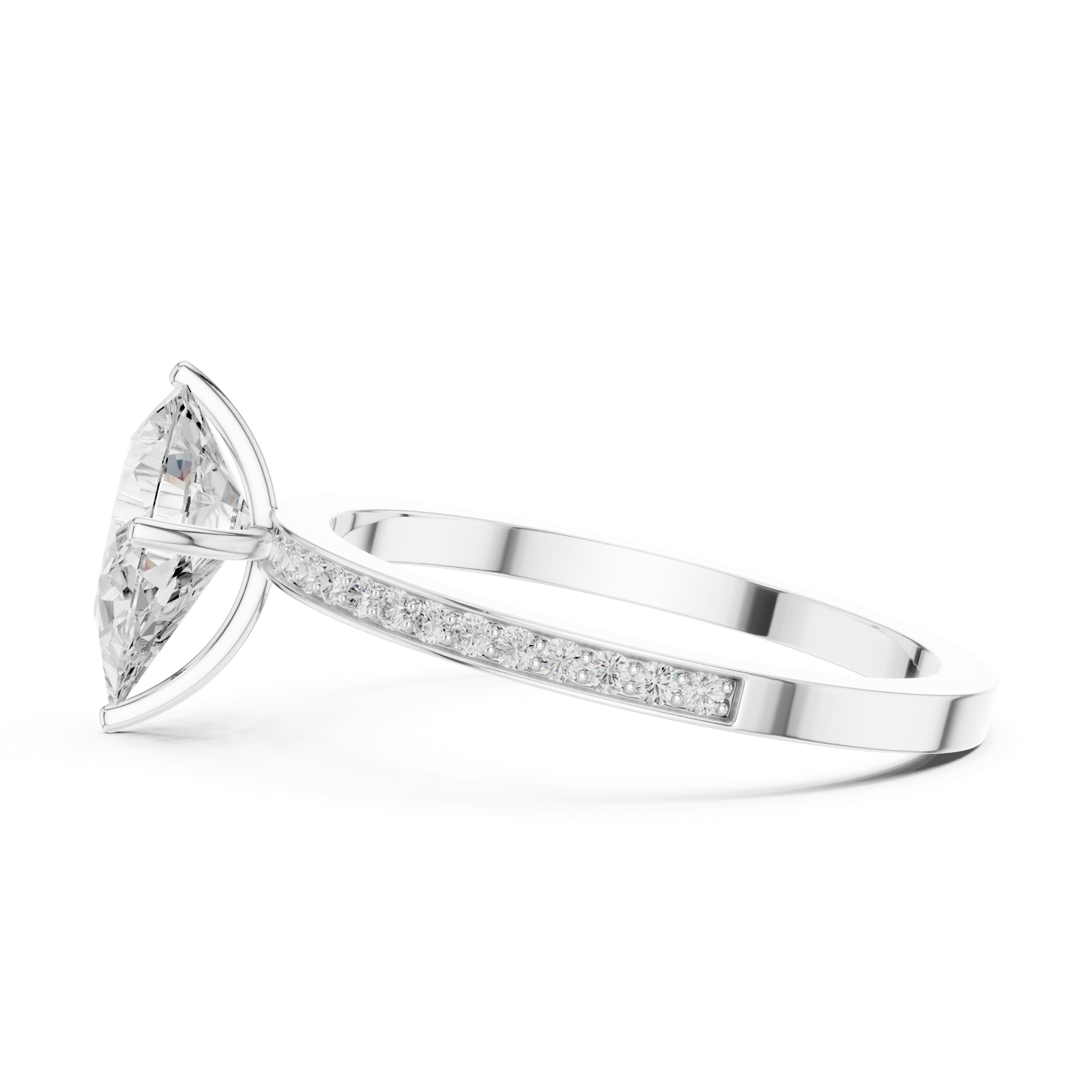 Gold Ring DDLR-1091, White Gold, view 3