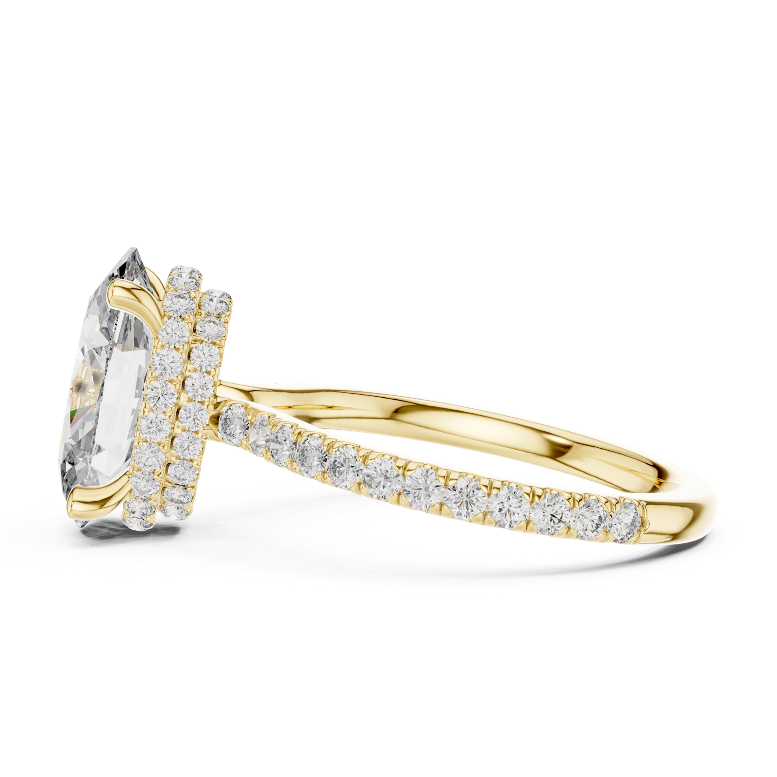 Gold Ring DDLR-171, Yellow Gold, view 3