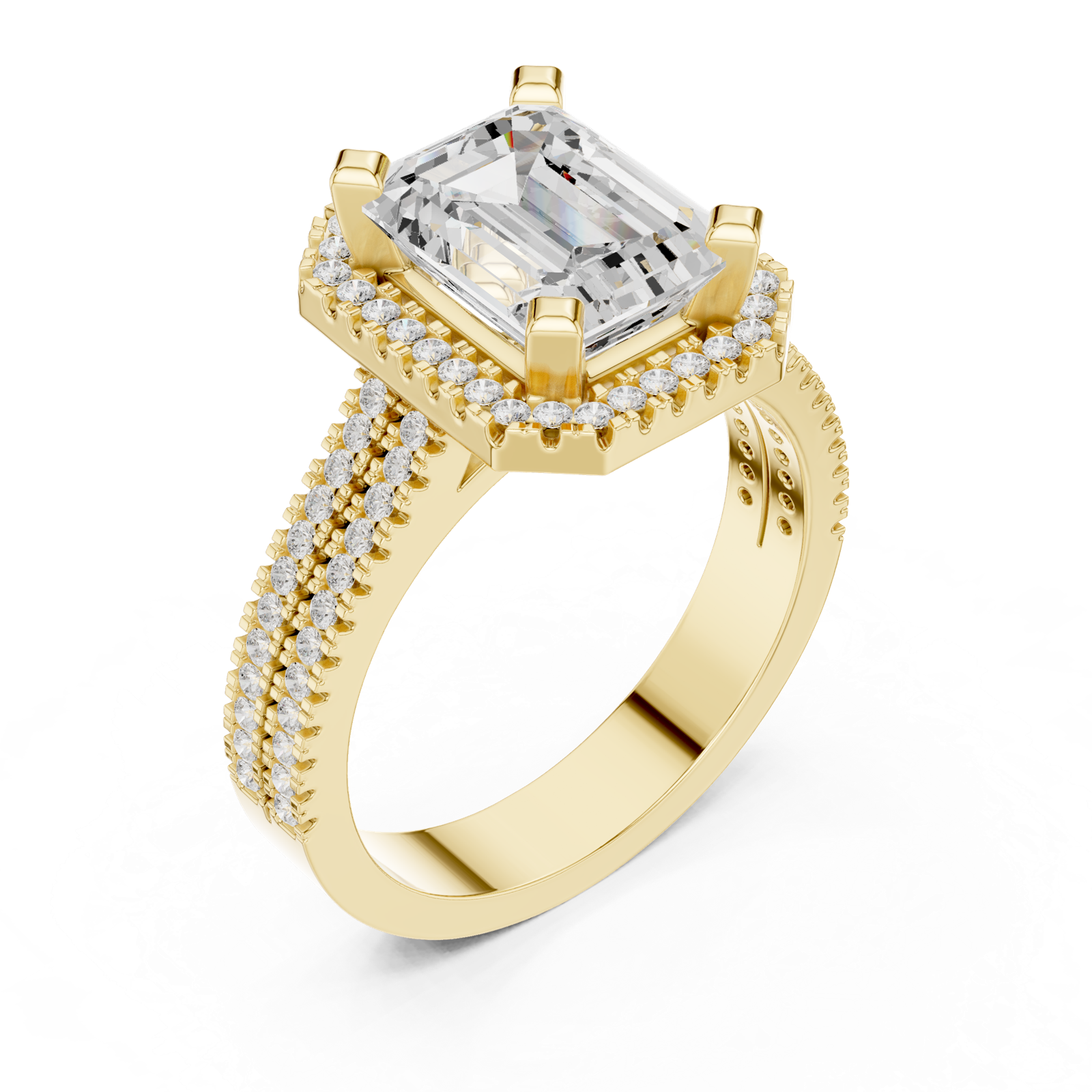 Gold Ring DDLR-341, Yellow Gold, view 2