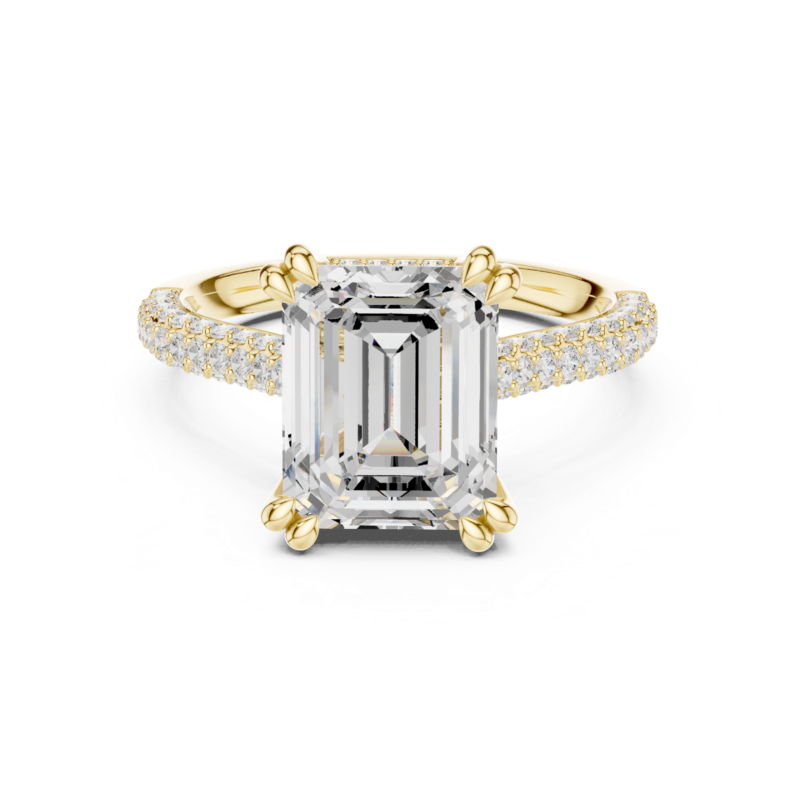 Gold Ring DDLR-954, Yellow Gold, view 4