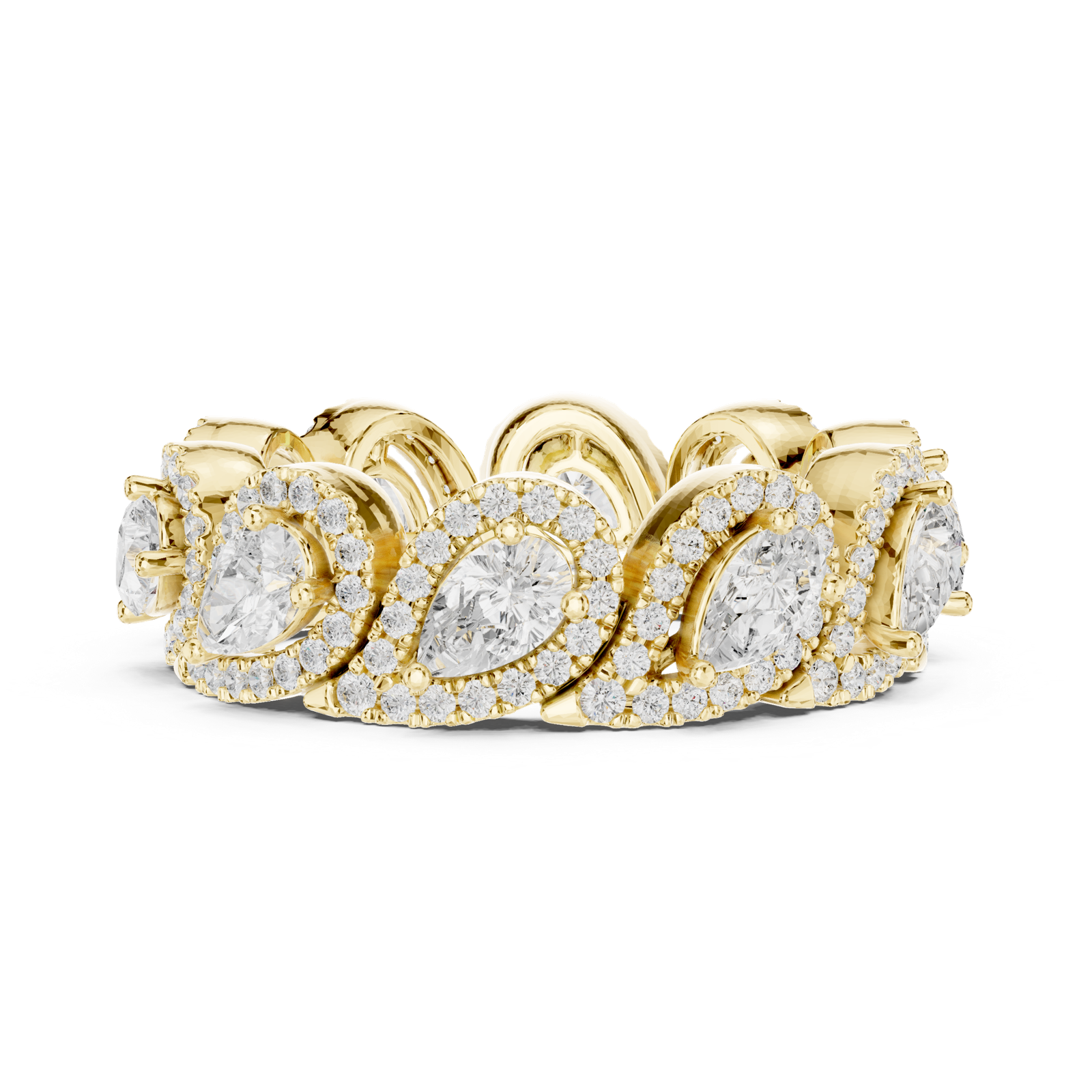 Gold Ring DDLR-306, Yellow Gold, view 3