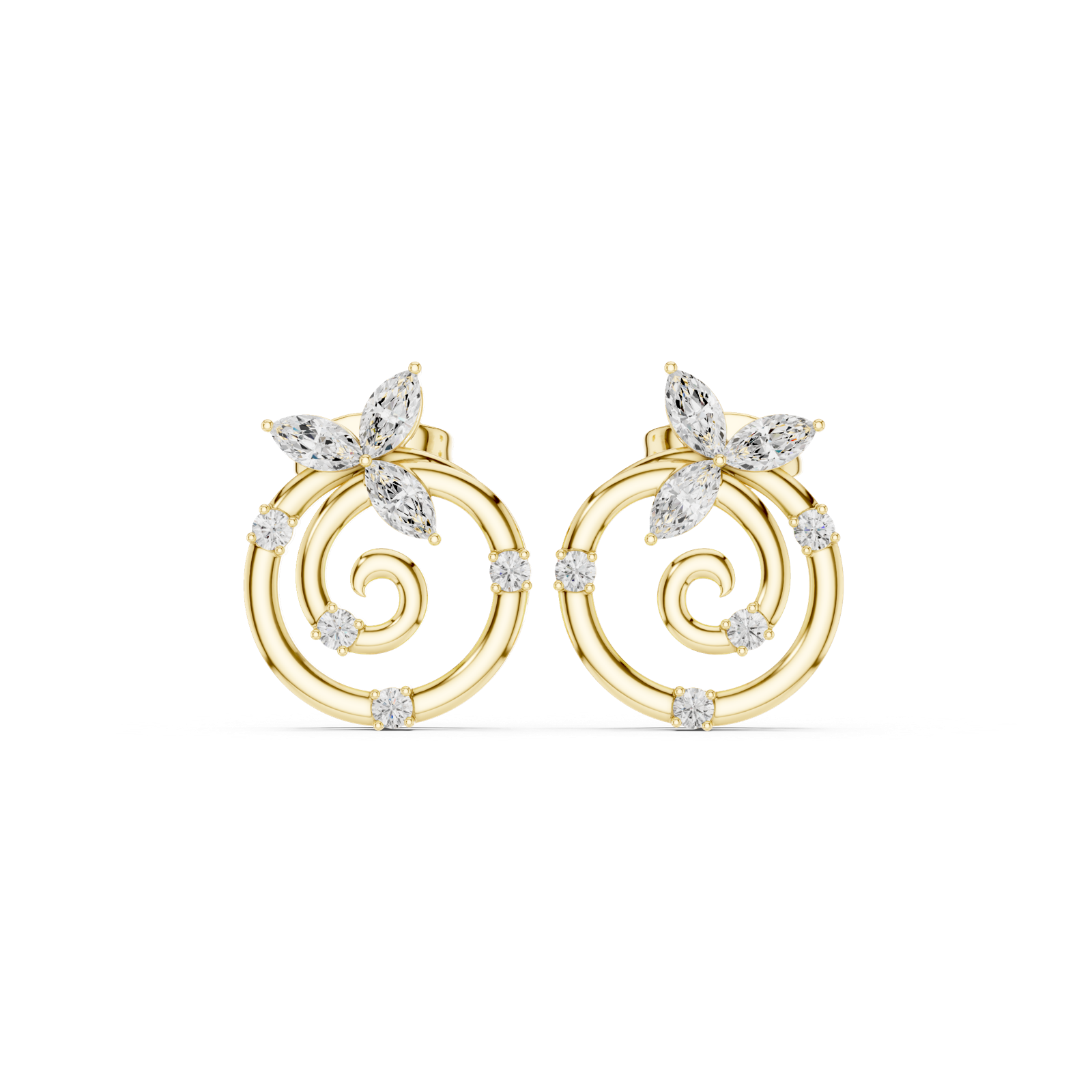Gold Earrings AOMER105111, Yellow Gold
