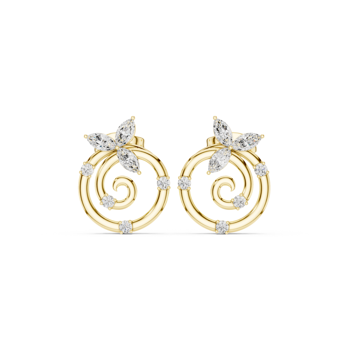Gold Earrings AOMER105111, Yellow Gold