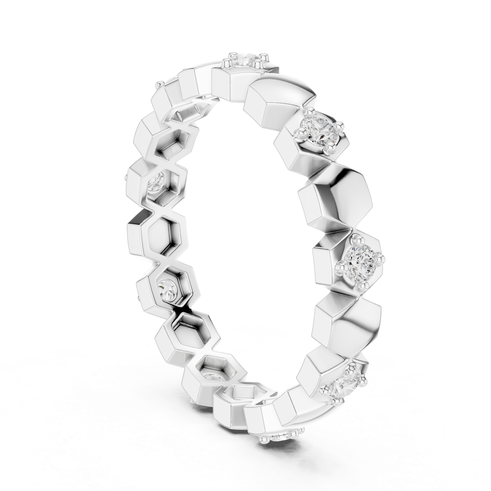 Gold Ring L22-R5, White Gold, view 1