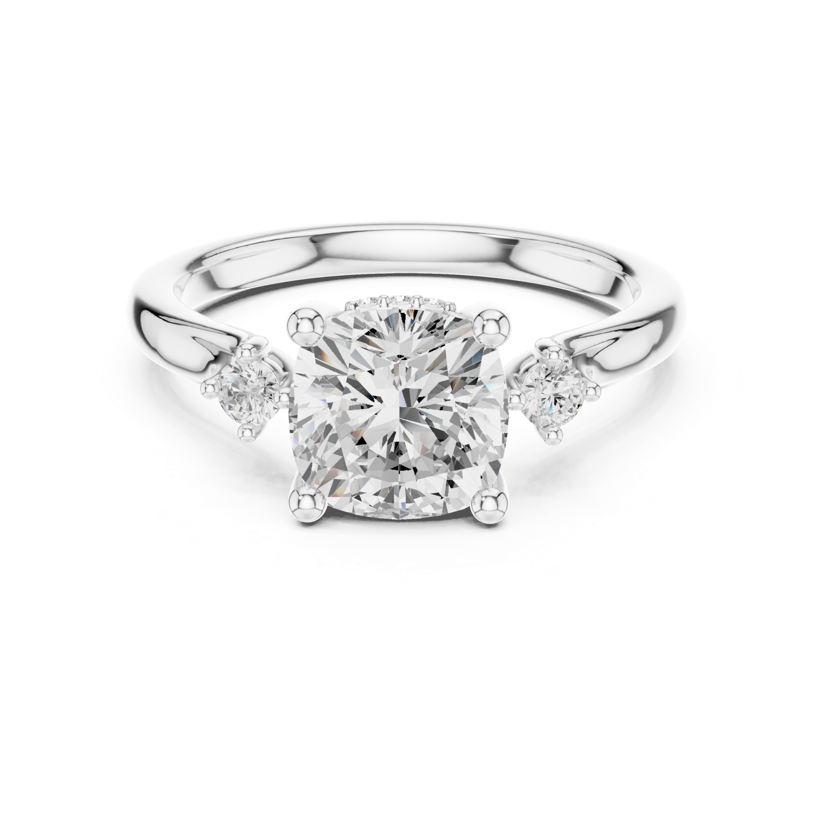 Gold Ring DDLR-970, White Gold, view 4
