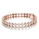 14K Solid Gold Lab Diamond Bracelet, Rose Gold, view 1
