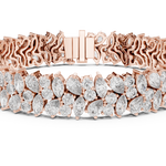 14K Solid Gold Lab Diamond Bracelet, Rose Gold, view 4