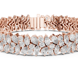 14K Solid Gold Lab Diamond Bracelet, Rose Gold, view 4