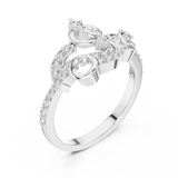 Gold Ring LR-01 (76), White Gold, view 2