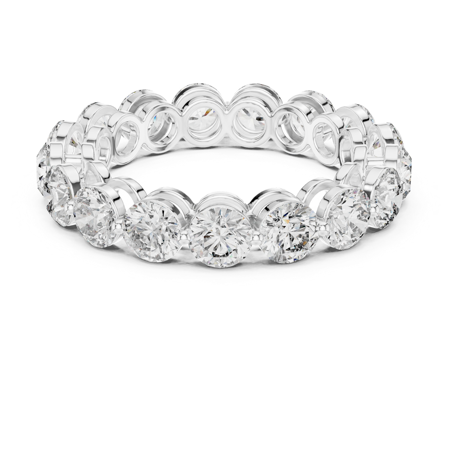 Gold Ring ALR-54, White Gold, view 4