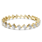 14K Solid Gold Lab Diamond Bracelet, Yellow Gold, view 1
