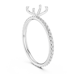 Gold Jewelry L36-15, Oval center stone, White Gold, view 1