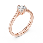 Gold Ring DDLR-541, Rose Gold, view 2