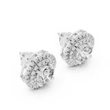 Gold Earrings ER-0017, White Gold, view 2
